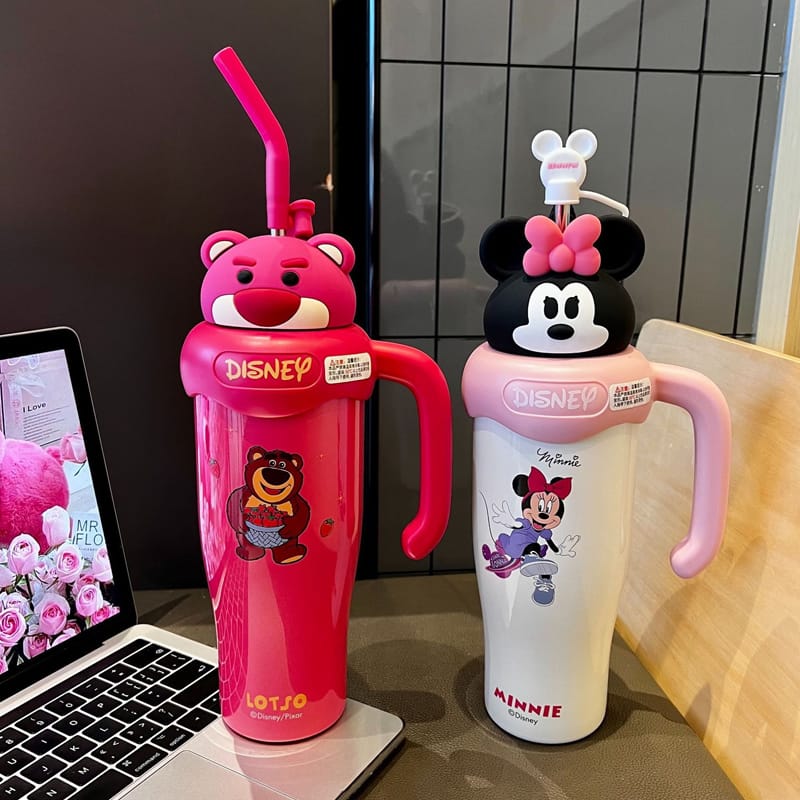 Kids Cartoon Mugs Tamblers  Stainless Steel Bottle High capacity Cartoon Minnie Water Bottle