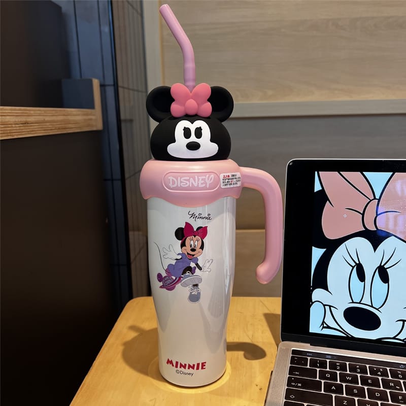 Kids Cartoon Mugs Tamblers  Stainless Steel Bottle High capacity Cartoon Minnie Water Bottle