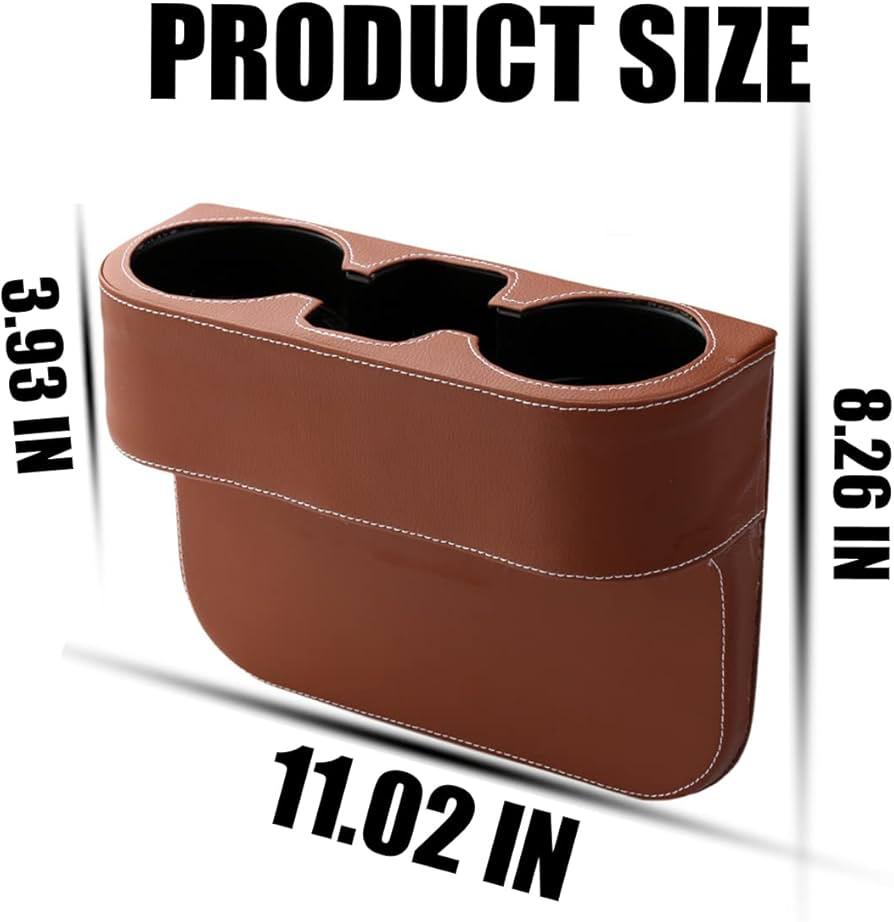 Car Cup Holder with Phone Holder & double Side Holders with high Quality Leather Cover