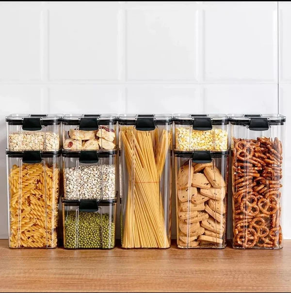 Acrylic Cereal Pantry Storage Cereal Container 7Pcs Set