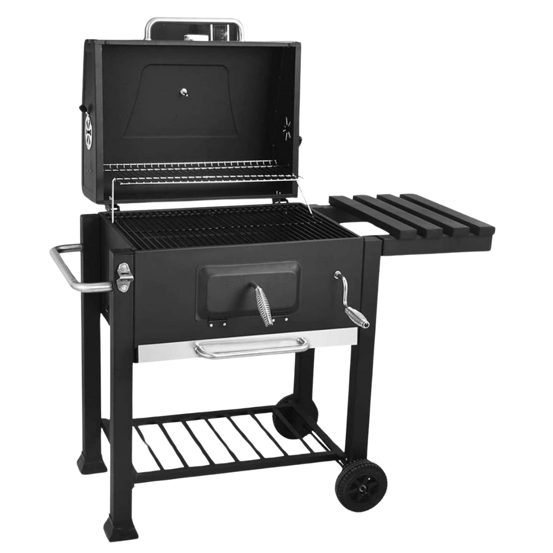 Outdoor Garden Barbecue Portable BBQ Grill Outdoor Large Charcoal Trolley Rectangular BBQ Barbecue Grill