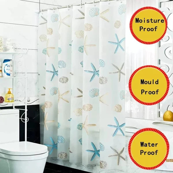 Waterproof Shower Curtain with hooks