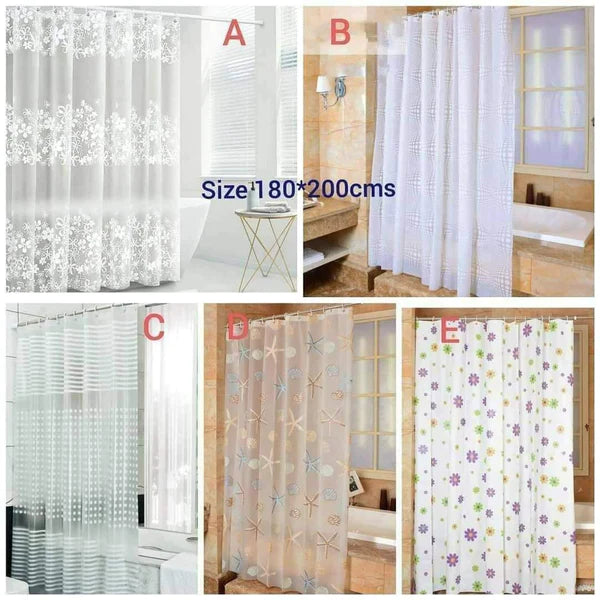 Waterproof Shower Curtain with hooks