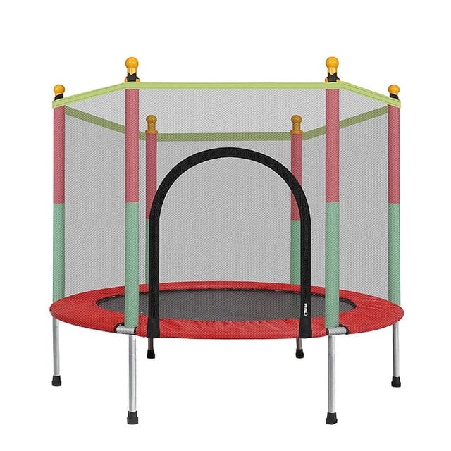 Indoor Trampoline with Safety Net and Safety Cushion Portable Trampolines