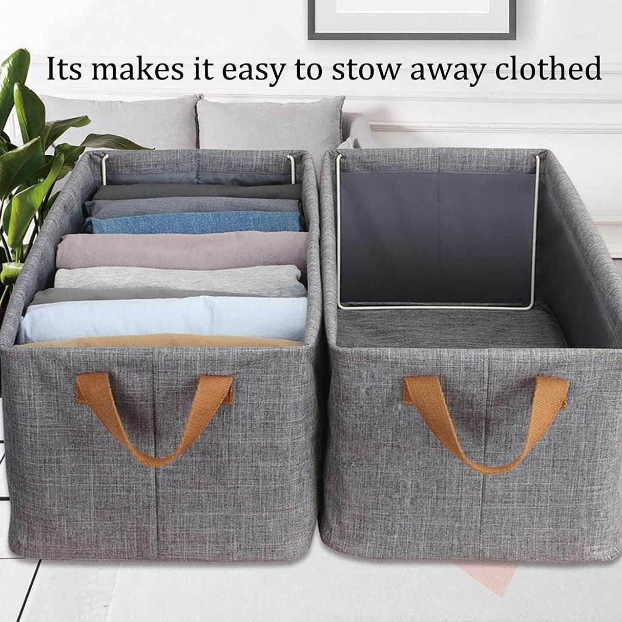 Multifunctional Closet Organizer Bins With Handle for Pants,Jeans,Shirts,T-shirt,Underwear,Socks