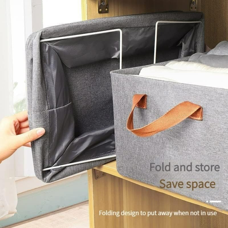 Foldable Wardrobe Clothes Organizer with Handle Closet Organizer Storage Box for Clothing, Pants, Jeans, T-Shirt