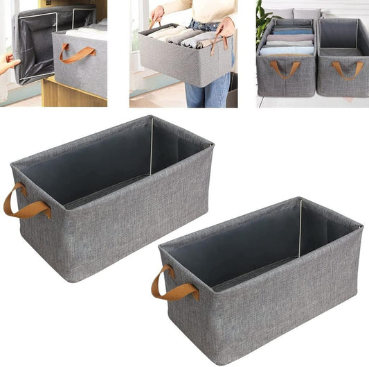 Multifunctional Closet Organizer Bins With Handle for Pants,Jeans,Shirts,T-shirt,Underwear,Socks