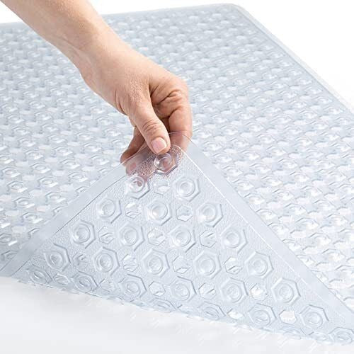 Clear Shower And Bathtub Mat 50x80cm Long Bath Tub Floor Mats With Suction Cups